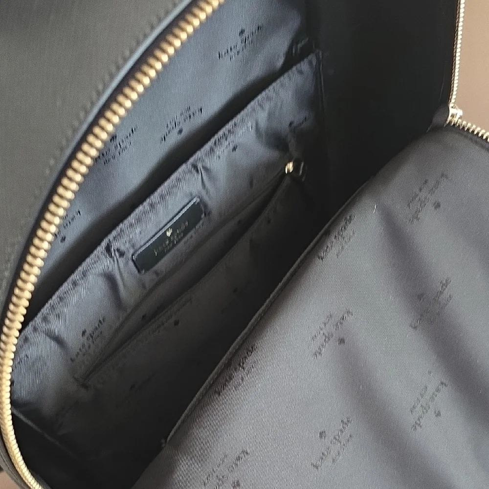 Kate Spade Black Leather Backpack with Gold Hardware - Picture 5 of 7